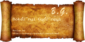 Bokányi Gyöngyi névjegykártya