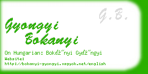 gyongyi bokanyi business card